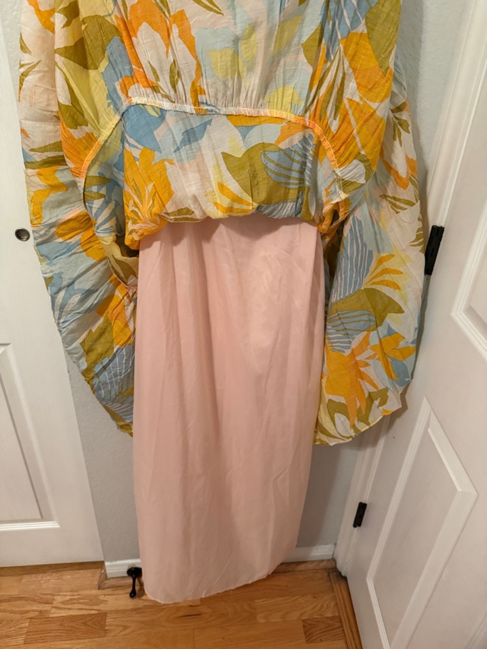 1. State Yellow, Blue & Olive Floral Tie-Shoulder Maxi Dress - Picture 5 of 5